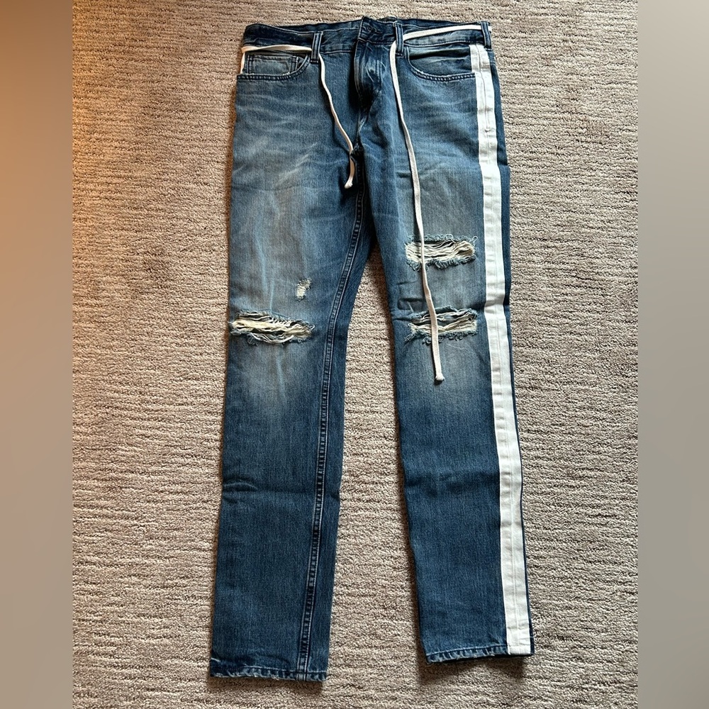 Striped Pacsun Skinny Blue Jeans 30x30